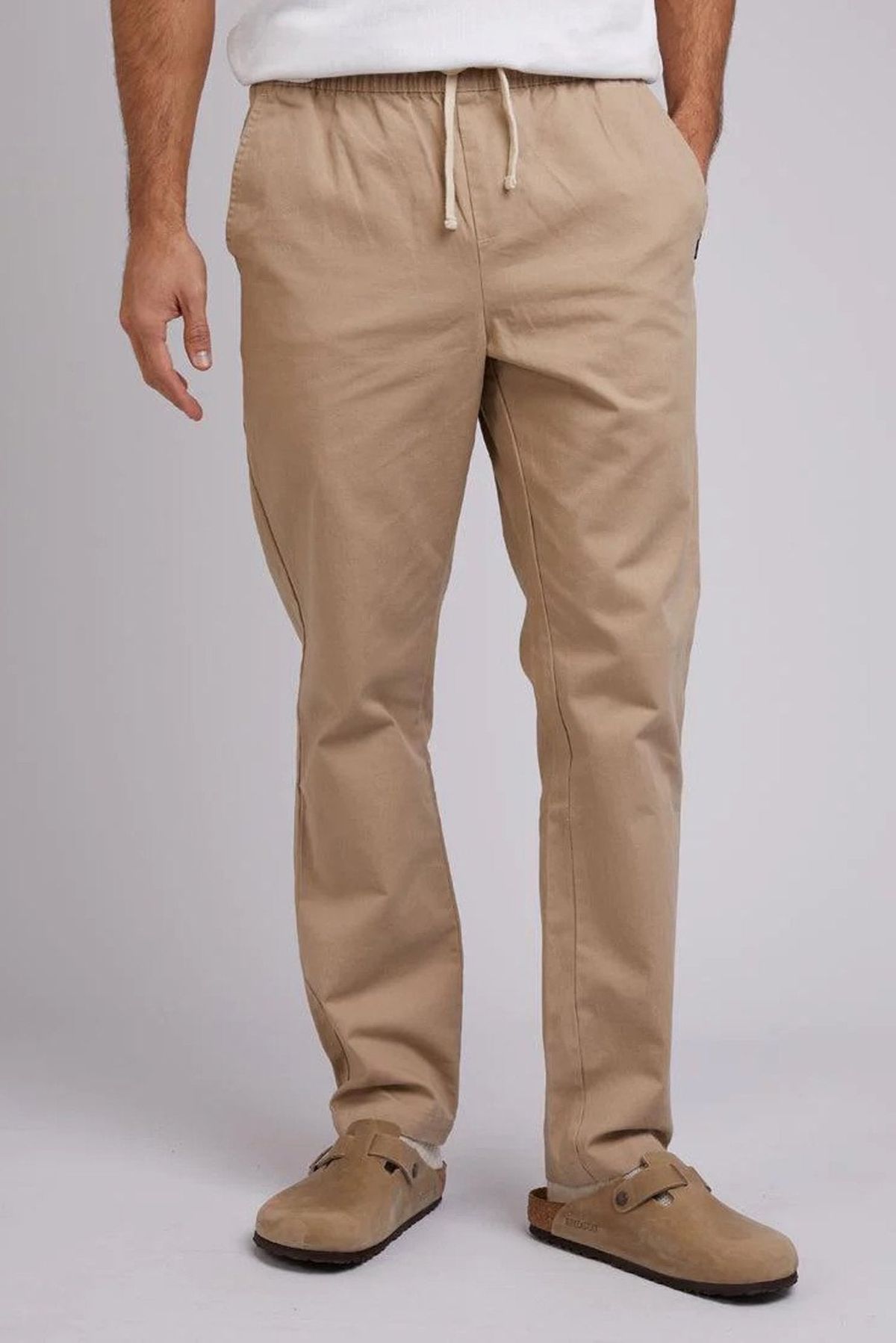 Cream Cotton Pants